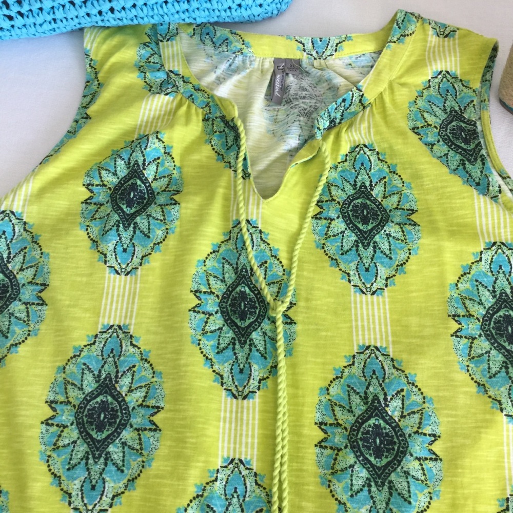 New directions weekend lime/Tq Cotton top size XL